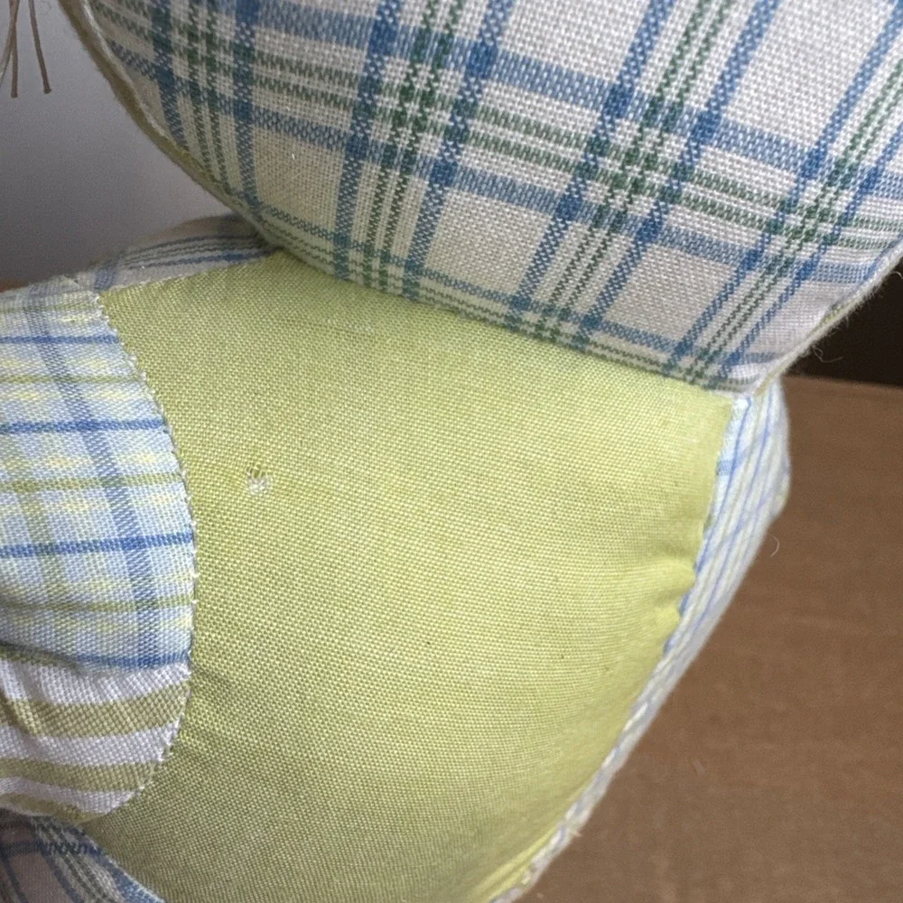 Pottery Barn Kids Bunny Rabbit Cotton Stuffed Animal Toy Patchwork 16